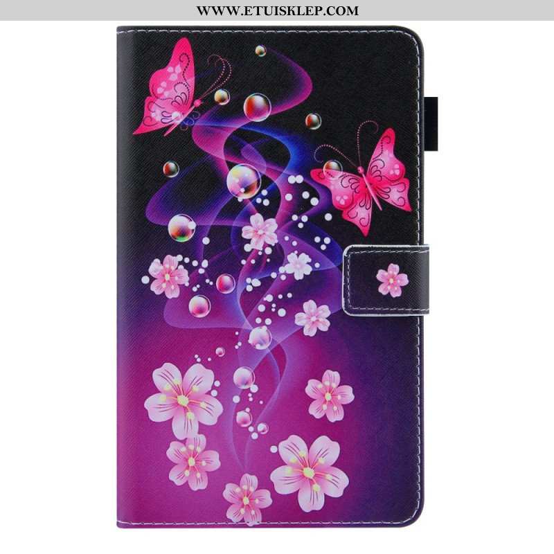 Etui Folio do Samsung Galaxy Tab A8 (2021) Kolorowe Motyle